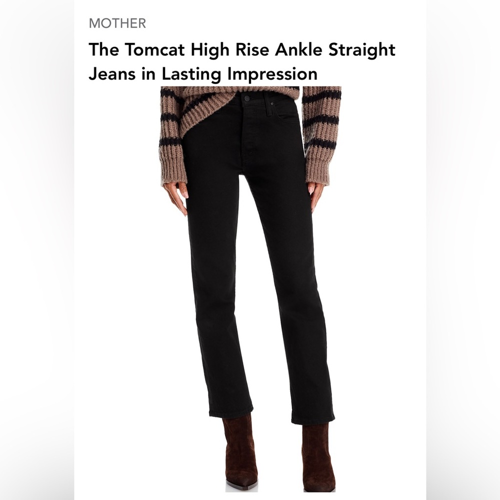 NWT MOTHER Denim The Tomcat High Rise Ankle Straight Jeans in Lasting Impression